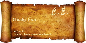Chudy Éva névjegykártya